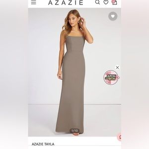 Taupe Chiffon bridesmaid dress